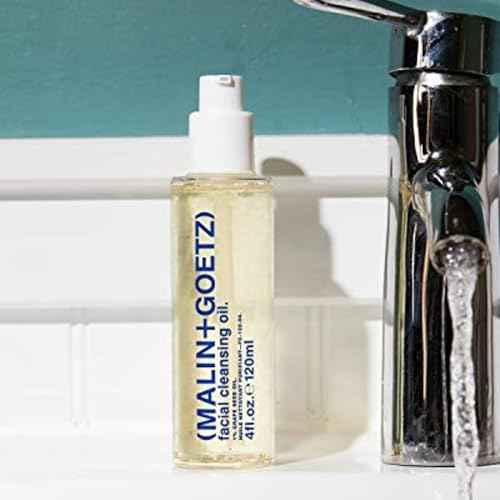 Malin + Goetz Facial Cleansing Oil, 4 Fl. Oz. - 2-in-1 Makeup Remover & Face Cleanser, Facial Skin Care Products, All Skin Types, Vegan & Cruelty-Free