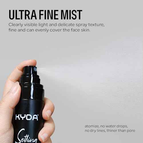 KYDA Makeup Setting Spray, Ultra-fine Lightweight Setting Mist, Infused with Niacinamide, Lasting Face Makeup Fixer Spray, Oil Control, Quick Drying, Adds Camellia Flower Extract, 3.38 Fl Oz