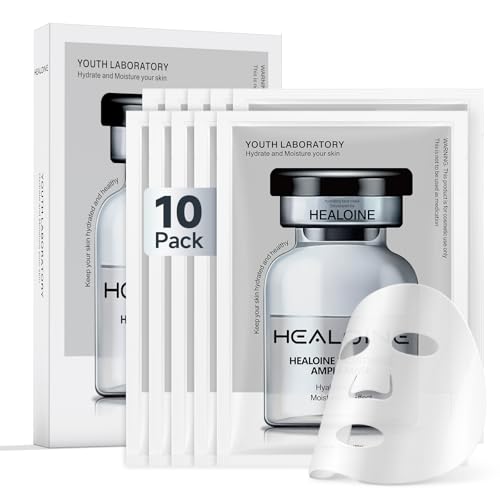 Hyaluronic Acid Face Mask with Niacinamide, Overnight Facial Mask Even Skin Tone Face Mask for Women, Hydrating, Moisture, Elasticity for All Skin Types Korean Skin Care 30g*10 ea