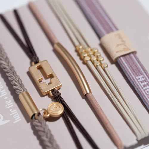 K'lani Faith Bracelets for Women ? Elastic Bracelets and Boho Hair Ties ? Cute Hair Ties for Women and Hair Tie Accessories ? Stylish Bracelets Boho Style for Hair and Wrist ? Set of 5 (Medium)