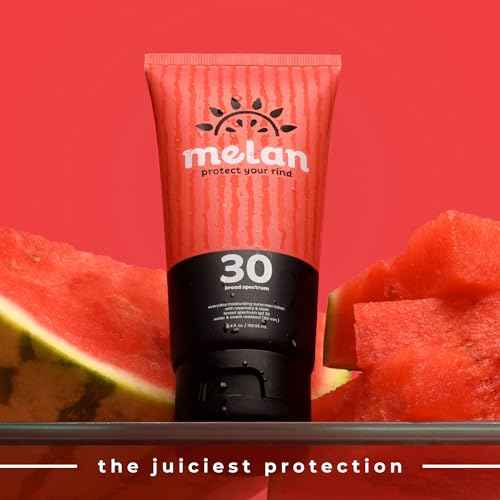 Melan Everyday SPF 30 Sunscreen Lotion, 3.4oz - Lightweight, Broad Spectrum, Vegan, Water & Sweat Resistant, Dermatologist Tested Clean SPF with Rosemary & Basil, PEG & Silicone Free, Made in USA
