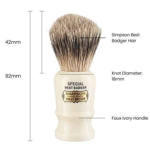 Special S1 Best Badger Shave Brush 90mm shave brush by Simpson