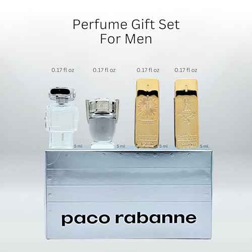 Paco Rabanne Perfume for Men Variety 4 Piece Mini Gift Set