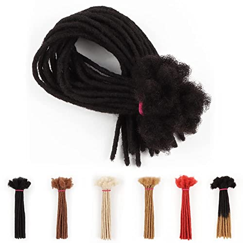 Orientfashion Human Hair Dreadlock Extensions,Locs Extensions Human Hair Regular Loc Extensions Human Hair,Human Hair Locs For Women/Men,Natural black can be bleached and dyed (12inch 0.6cm 20locs,1b)