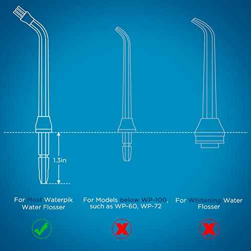 Replacement Heads for Waterpik, Replacement Picks for Water Pik Water Flosser (8 Plaque Chaser Tips + Storage Case + Travel Case)