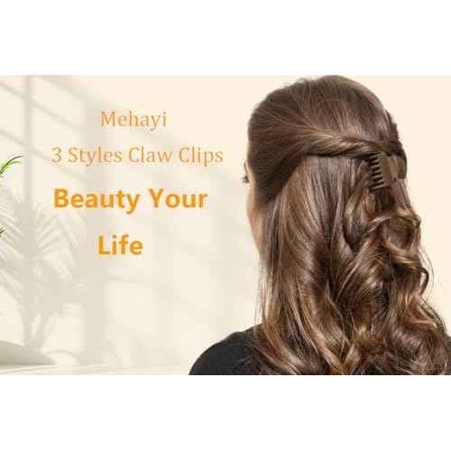 Mehayi 9 PCS Matte Hair Clips Claw for Women Girls, 3 Styles Nonslip Small Hold Strong Hold Cute Jaw Clip Barrettes for Thick Thin Long Short Hair, Fashion Acrylic Hair Clamps Styling Accessories