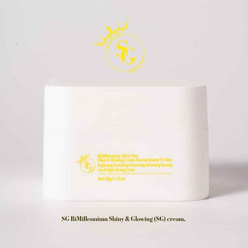 SG BiMillennium Face Cream Korean Moisturizer (Glowing Skin Without Makeup) - Beauty Skincare with Peptide, Omega Water, Rice Ceramide for Deep Moisturizing