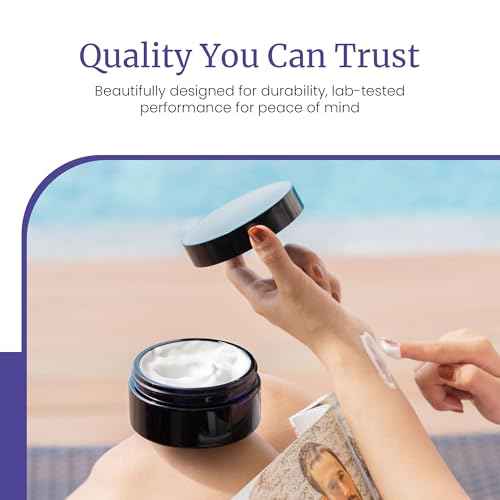 Infinity Jars 200 Ml(6.76fl OZ) Glass Lotion Container with Lid, Refillable UV Cosmetic Jar for Creams, DIY, Travel, Body Butter | Small Wide Mouth Empty Lotion Jar, Airtight Cosmetic Container Pack 3
