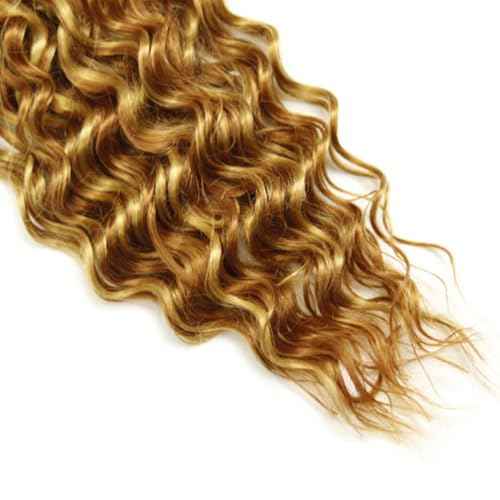 Highlight Human Hair Bundles Blonde Deep Wave Bundle 18 20 22 Inch 2 Tone Honey Blonde Mixed With Light Brown Bundle
