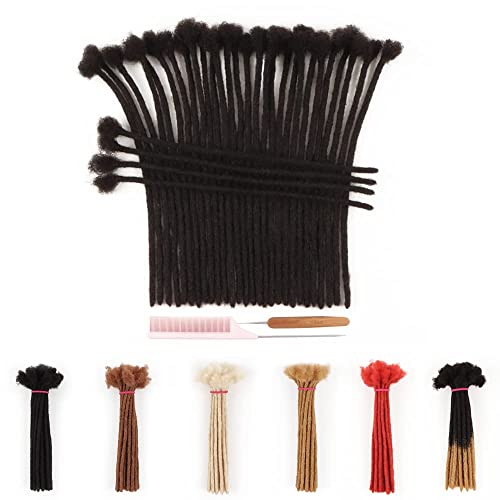 Orientfashion Human Hair Dreadlock Extensions,Locs Extensions Human Hair Regular Loc Extensions Human Hair,Human Hair Locs For Women/Men,Natural black can be bleached and dyed (12inch 0.6cm 20locs,1b)