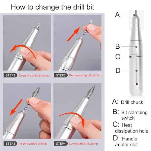 Electric 45000RPM Nail Drill Machine Rechargeable Portable Nail File Electric DIY Nail Drill Kit with Smart LCD Screen for Gel Nail Manicure and Pedicure Reflective Body etc(Dazzle)