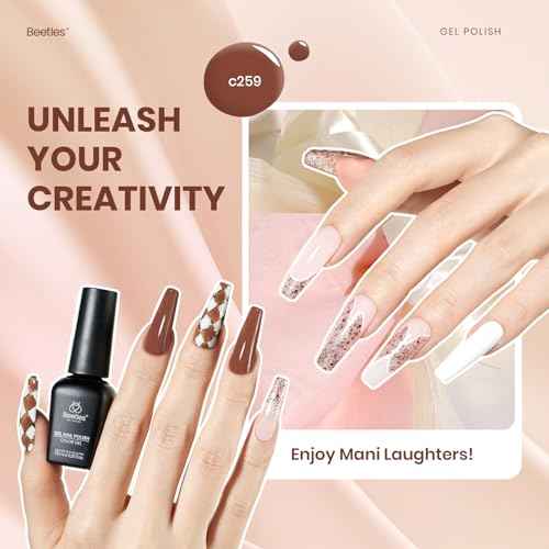 beetles Fall Gel Polish Set, 12 Colors Brown Purple Blue Gel Polish Glitter Neutral Autumn Nails Design Soak off Uv Led Lamp Needed Soft Pulse Nail Art Design Gifts for Women