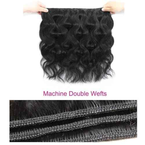 16 Inch Body Wave Bundles 100% Unprocessed Brazilian Virgin Human Hair (4 Pack, 4x50g) Natural Color Quick Weave Hair Extensions?