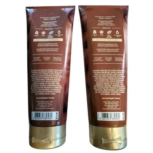 Bath & Body Works Whipped Honey & Vanilla Ultimate Hydration Body Cream 8 Ounces Pack of 2