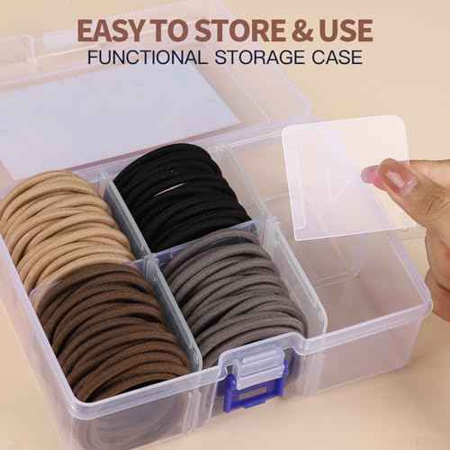 YGDZ Hair Ties for Thick Hair, 150 PCS Hair Elastic 5CM Ponytail Holders No Hair Damage, Rubber Bands for Hair, Elastic Hair Ties, Christmas Stuffers Xmas Gift Hair Accessories for Women, Men, Girls