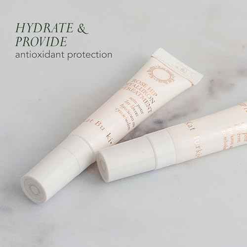 Kat Burki Rose Hip Seed Lip Treatment with Hyaluronic Acid & Retinol, Glossy Moisturizing Balm Reduces the Appearance of Fine Lines, Plumps & Hydrates, 0.5 Fl Oz
