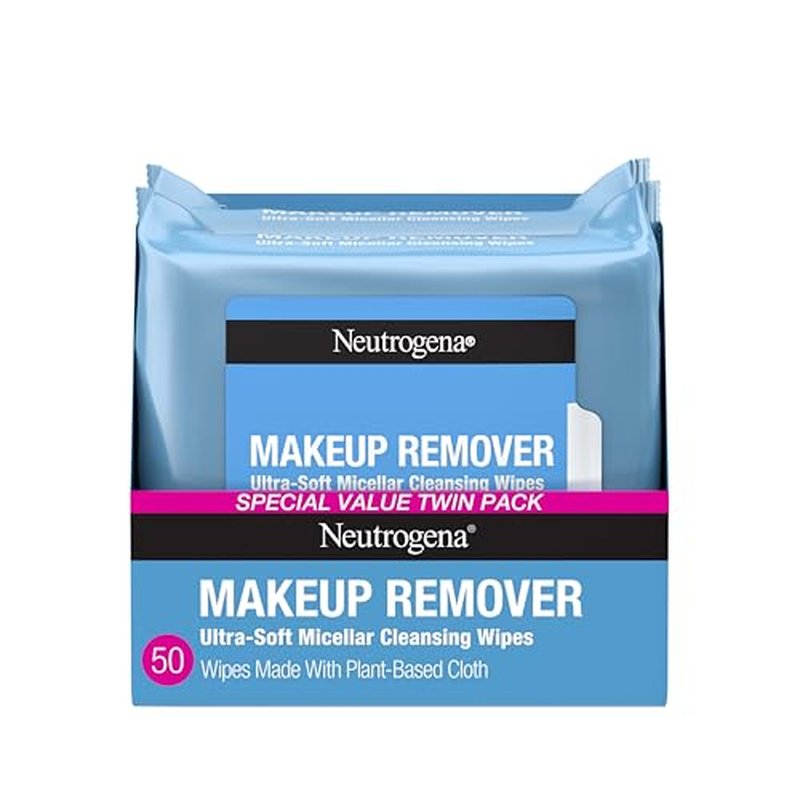 Neutrogena Micellar Makeup Remover Wipes, 2-Pack (50 Count)