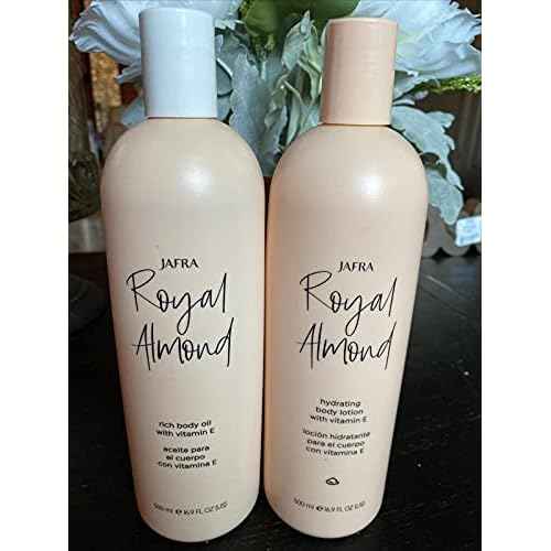 JAFRA Royal Almond Body Oil and Body Lotion Big Size16.9oz Each