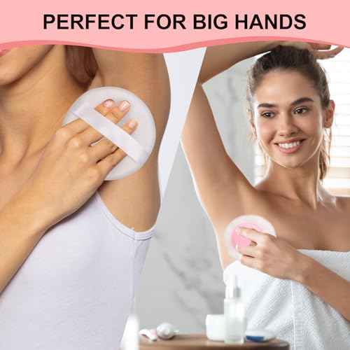 LAKIRA Extra Large Body Powder Puff and Container, 5.35" Body Container with 3.93" Powder Puff, for Baby Women's Loose Dusting Powder (Colorful)
