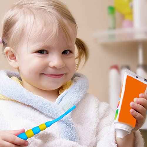 Toddler Toothbrush Pack - 24 Pieces, Soft Bristle Animal Toothbrushes with Covers, Suction Cup, Sensitive Teeth