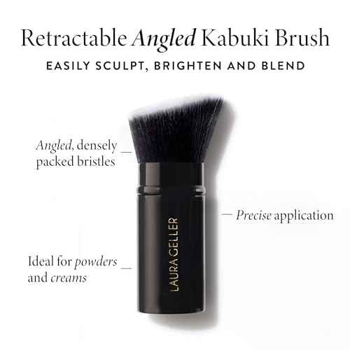 LAURA GELLER NEW YORK Baked Balance-n-Brighten Foundation with Kabuki Brush Makeup Set, Porcelain