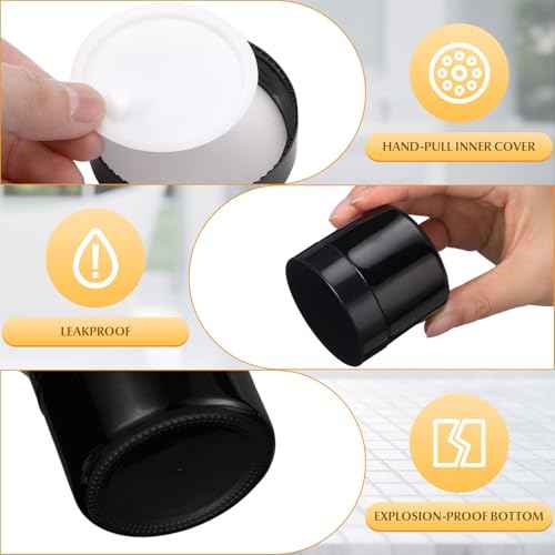Layhit 60 Pcs 2 oz Glass Jars with Lids Bulk, Small Jars Containers Travel Storage Jar with Inner Liners Labels for Candle Scrubs, Lotions, Cream, Lip Balm (Black,Black Lid)