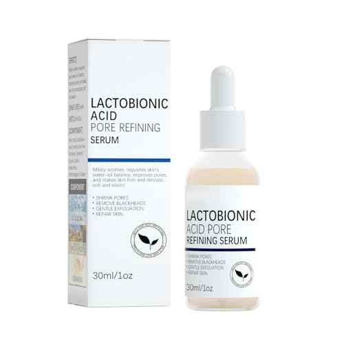 Lactobionic Acid Pore Refining Serum,Minimize Pores Serum Gentle Formula Clean Pore Shrink Pore Firming Skin Reduce Fine Lines Facial Liquid for All Skin