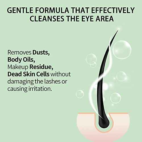 Lash Shampoo Bulk, Eyelash Cleanser for Extensions 2 Liters - 3 Foam Pump Bottles, 3 Lash Cleansing Brushes, Dispenser Pump - Eyelid Foaming Cleanser for Professional Salon and Home Use