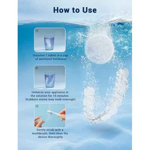 Retainer Cleaner Tablets (120 pcs), Denture Cleaning Tablets for Invisalign, Night Mouth Guard for Aligners, Remove Odors Stains and Plaque, Quick Cleanser, Mint Fresh Flavor, 4 Month Supply