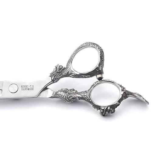 Professional Japanese Hair Scissors - 440C Stainless Steel/Rose Razor Edge (6-Inch, 3-Piece Set) with Gift Scissor Bag