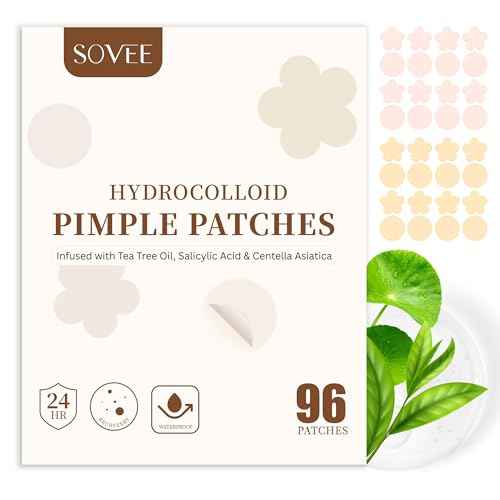 Pimple Patches for Face ? 96 Count Hydrocolloid Acne Patch with Salicylic Acid, Tea Tree & Centella ? Zit Patches for Blemishes, Breakouts & Spot Treatment