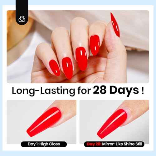 Beetles No Wipe Gel Top Coat, 15ml Top Coat Gel Nail Polish Clear Color Shine Finish and Long Lasting, Soak Off U v Nail Lamp Gift for Girls