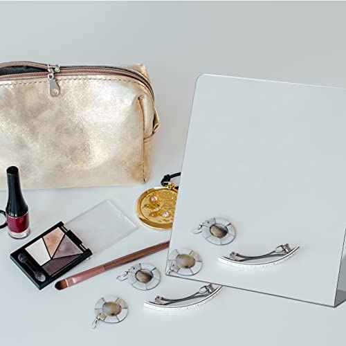 Amyhill 16 Pcs Counter Top Mirror Freestanding Mirror Single Sided Acrylic Desk Glass for Tabletop Bedroom, Office, Bathroom, Dorm, Home (8.5 x 11 Inch)
