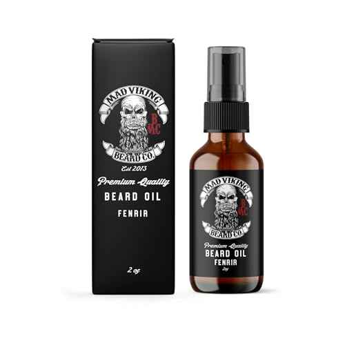 Mad Viking Fenrir Beard Oil ? Hydrate, Soften, And Grow Your Beard Naturally. Fight Itch And Dandruff With A Bold Neroli, Rum & Tobacco Scent. Made In The USA - 2oz