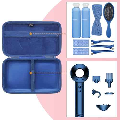 L LTGEM Hair Dryer Case Compatible with Dyson Supersonic Hair Dryer, Laifen SE/SE Lite, Slopehill 1902, Cosy Companions ZCY883, ANNE BETTY Blow Dryer Cases, Blow Dryer Storage Cases, Black(Case Only)