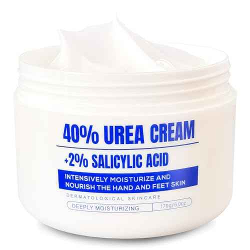 40% Urea Cream with 2% Salicylic Acid ? Foot, Hand & Heel Cream for Dry, Cracked Skin, Callus & Rough Elbows ? Intensive Moisturizing Lotion for Feet, Hands & Knees ? 6oz