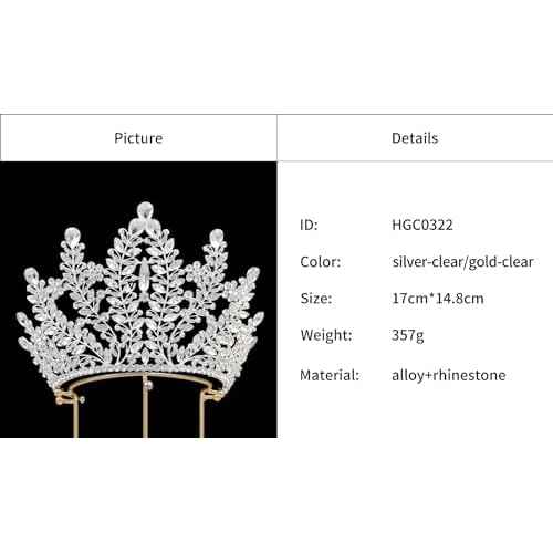 QXMYOO Extra Large Tiaras Tall Pageant Crowns for Women Clear Austrian Crystal Tiara Silver Homecoming Queen Crown Big Rhinestone Headpiece for Birthday Prom Quinceanera Wedding