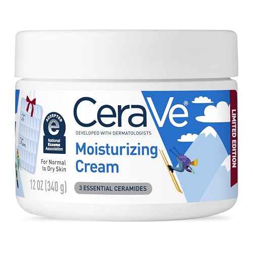 CeraVe Apr?s Ski Moisturizing Cream, Body and Face Moisturizer for Dry Skin, Body Cream with Hyaluronic Acid and Ceramides, Daily Moisturizer, Oil-Free, Fragrance Free, Non-Comedogenic, 12 Ounce
