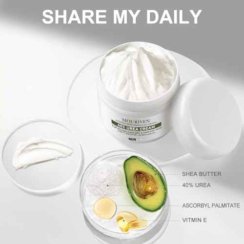Urea Cream 40 Percent - Foot & Hand Cream for Dry, Cracked Heels, Feet, Knees, Elbows, and Hands - Maximum Strength Urea Lotion for Softening and Moisturizing