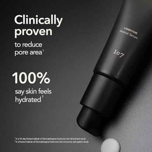 107 VINBIOME Retinal Serum, Retinal 0.1% & Ginseng, Hydrating & Firming Face, Supports Smooth & Youthful-Looking Skin, Gentle for Sensitive Skin (1.01 fl oz)