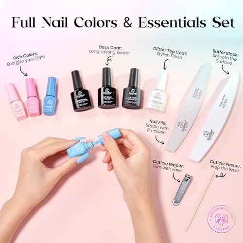 Beetles Winter Gel Polish Set ? 36 Color Yellow Brown Pink Red Gel Polish Kit with Base Coat Glossy Matte Glitter Top Coat Soak Off UV LED Gel for Nail Art Manicure Salon DIY Gift for Women