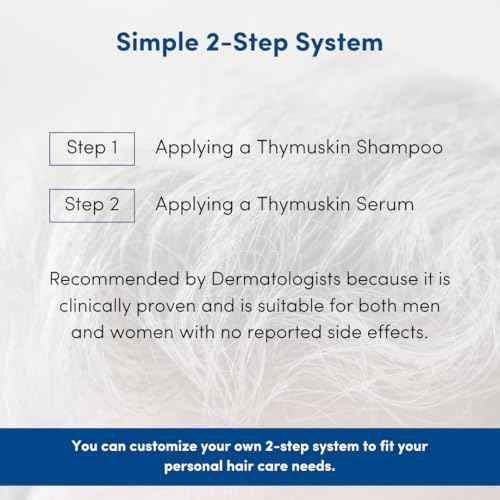 THYMUSKIN Classic - Hair Care Peptides Shampoo (Step #1) for Hair Growth Due to Hair Loss - for Normal to Oily & Greasy Hair and Scalp Condition