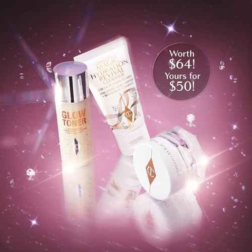 Charlotte Tilbury Hydration Revival Skincare Discovery Set - Travel Size Skincare Kit with Magic Hydration Revival Cleanser, Glow Toner and Magic Water Cream