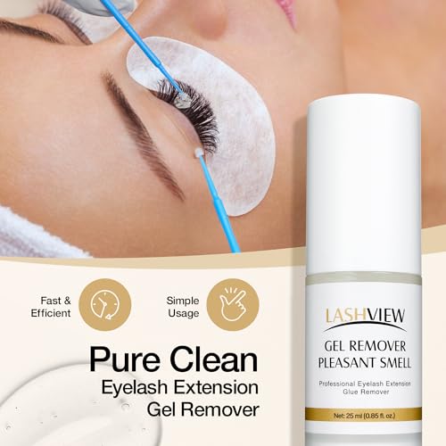 LASHVIEW Sensitive Lash Remover for Lash Extensions - Clear Eyelash Extension Remover Gel 25ml