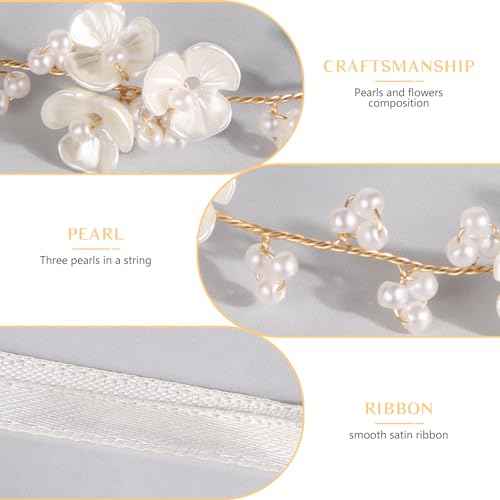 Flower Girl Hair Accessory, Pearl Headpiece for Girls and Women, Wedding, Birthday, Party, and First Communion