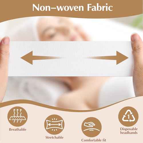 150 PCS Disposable Hairband for Women, Non-woven Fabric Spa Headband for Makeup, Travel, Securing Hair during Facial