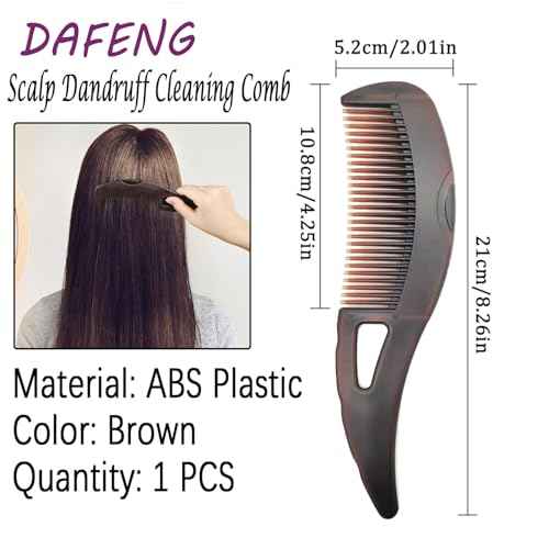 Dandruff Comb, Hollow Tooth Button Comb, Detoxing Comb Energy Massage Comb, Scalp Psoriasis Comb Dandruff Removal Comb, Lice Comb Multifunctional Hairbrush For Women Men Kids