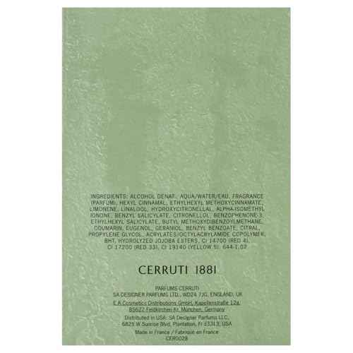 Nino Cerruti 1881 For Men. Eau De Toilette Spray 3.4 Ounces