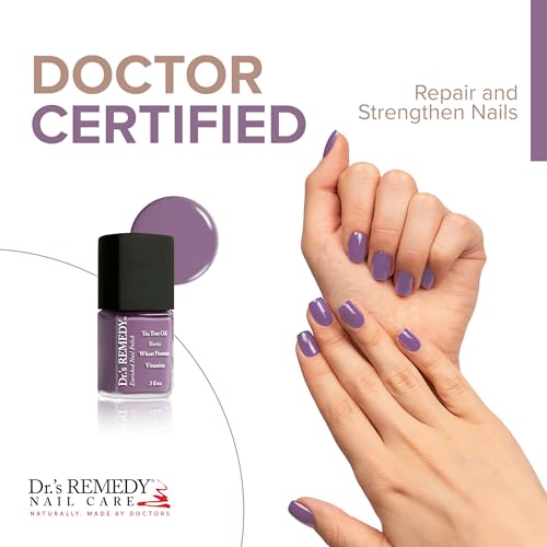 Dr¡¯s Remedy Enriched Nail Polish: Non Toxic, All Natural, and Organic - Doctor Formulated: Strengthens, Restores, Heals, and Protects '24-Free' - PLUCKY Plum
