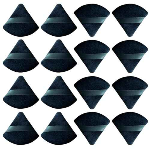 16 pcs Triangle Powder Puff Makeup Puff:Setting Powder Puff Powder Puffs for Face Powder for Loose Powder Cosmetic Foundation Makeup Sponge Beauty Blender
